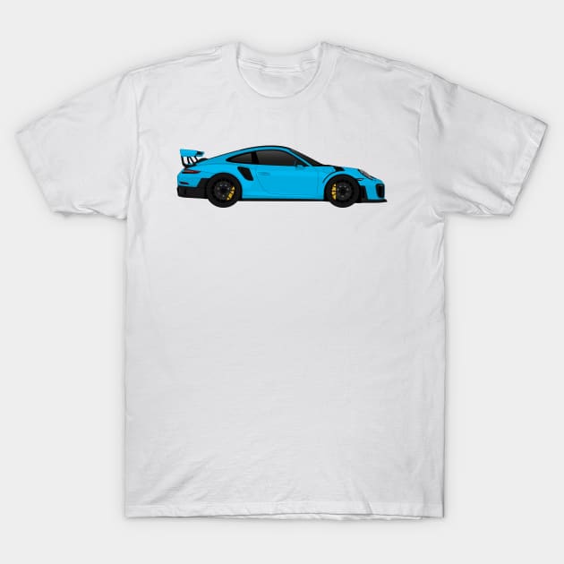 GT2RS Side Blue T-Shirt by VENZ0LIC